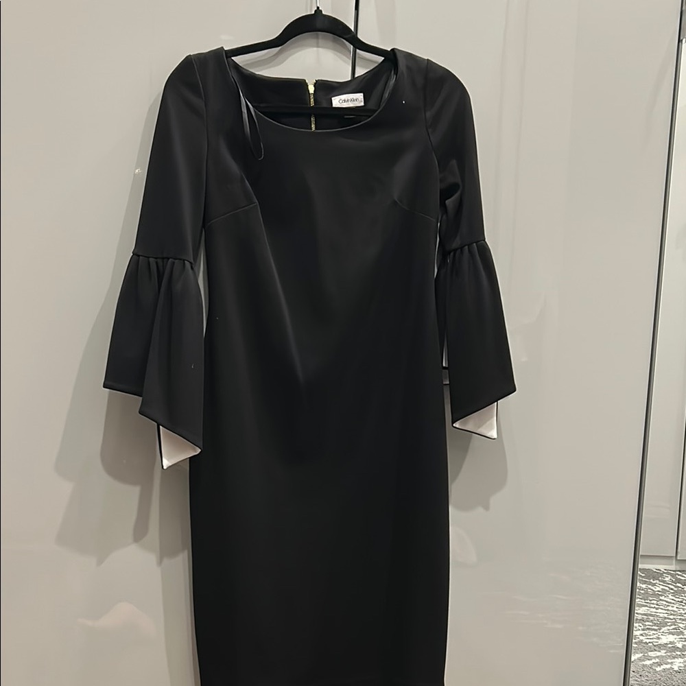 Chanel Black Bell Sleeve Dress